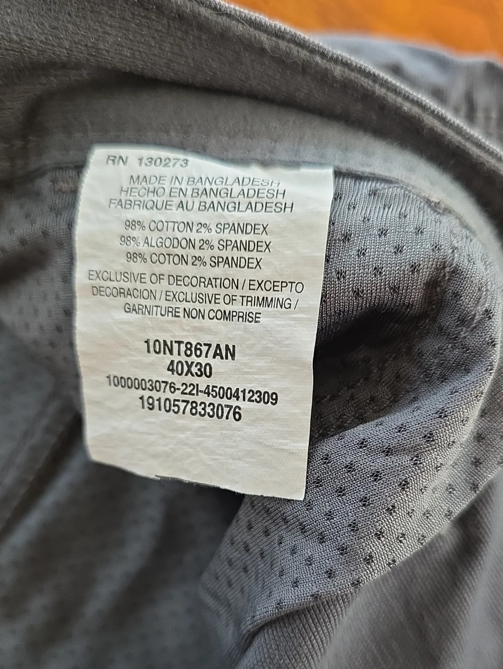Wrangler ATG Rugged Utility Pant Mens 40x30 Gray Chino Straight Fit - NEW